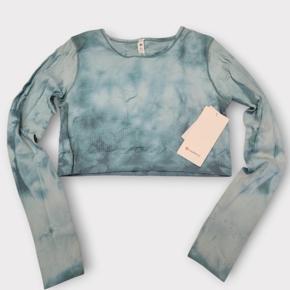 Size 12 - Lululemon Ebb to Street Long-Sleeve Shirt *Marble Dye